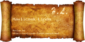 Havlicsek Linda névjegykártya
